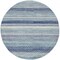 Homeroots 5 ft. Round Navy Blue Ornate Stripes Area Rug 385599 - alternate 1